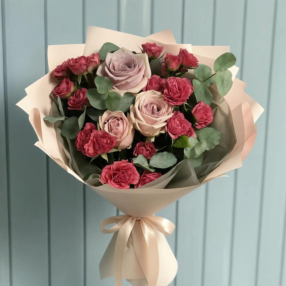 Букет цветов из: Гвоздики и Розы в Елань-Колено