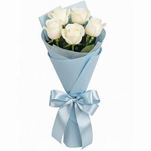 Букет 5 Белых роз Проуд в Елань-Колено
