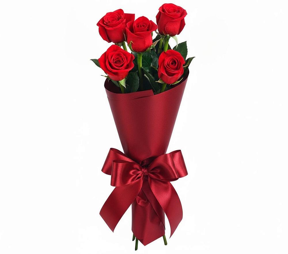 Букет 5 Красных роз Эдлесс Лав в Елань-Колено