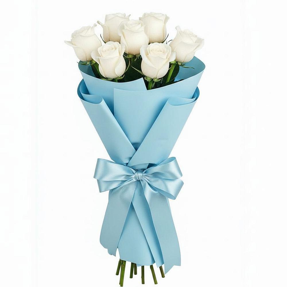 Букет 7 белых роз Проуд в Елань-Колено