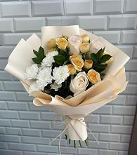 Букет цветов из:  Розы и Хризантемы #REPLACE_PRED# Елань-Колено