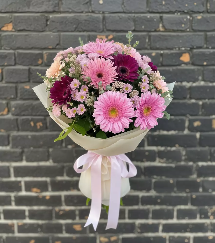 Букет цветов из: Герберы и Хризантемы в Елань-Колено
