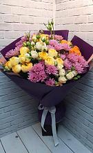 Букет цветов из:  Хризантемы и Розы в Елань-Колено