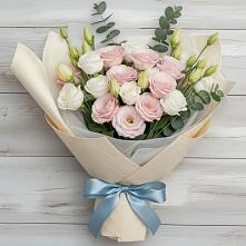 Букет цветов из:  Лизиантусы в Елань-Колено