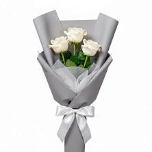 Букет 3 белые розы в Елань-Колено