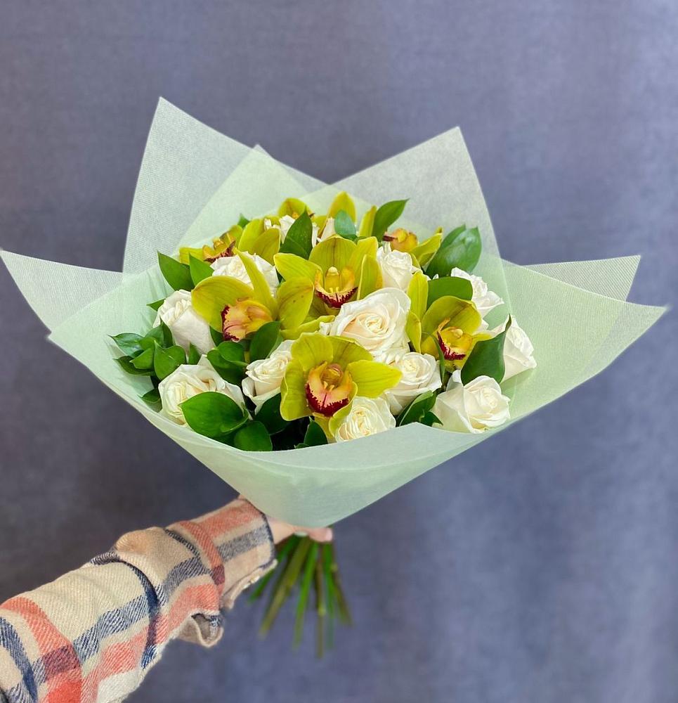 Букет цветов из: Орхидеи и Розы в Елань-Колено