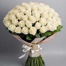 Букет 101 беля роза Белоснежка в Елань-Колено