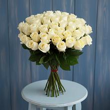 Букет 51 Белая роза Эдлесс Лав в Елань-Колено