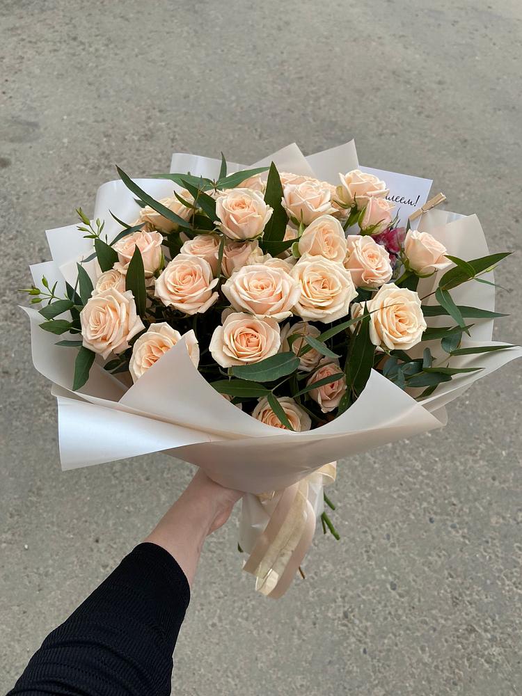 Букет Кремовые розы Латте в Елань-Колено