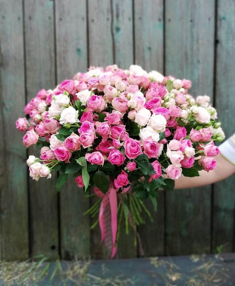 Букет Розовые кустовые розы Натали и Лав Лидия в Елань-Колено