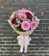 Букет цветов из:  Герберы и Хризантемы в Елань-Колено