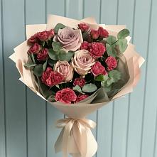 Букет цветов из:  Гвоздики и Розы в Елань-Колено