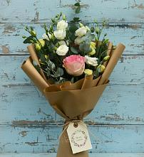 Букет цветов из:  Розы и Лизиантусы #REPLACE_PRED# Елань-Колено